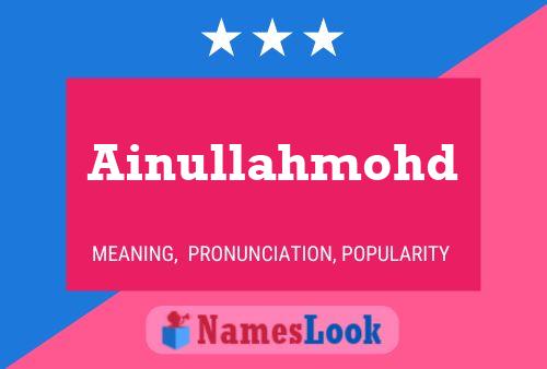 Ainullahmohd Naam Poster