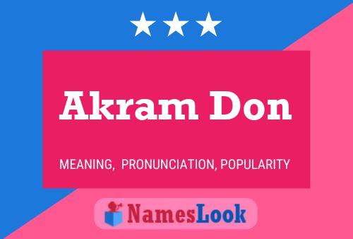 Akram Don Naam Poster