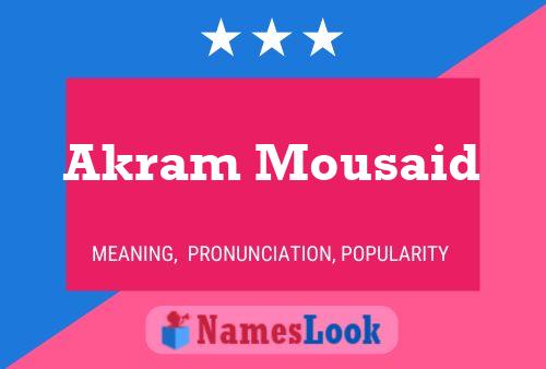 Akram Mousaid Naam Poster