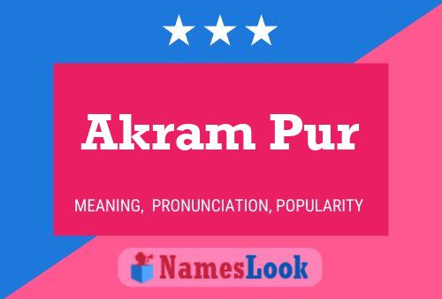 Akram Pur Naam Poster