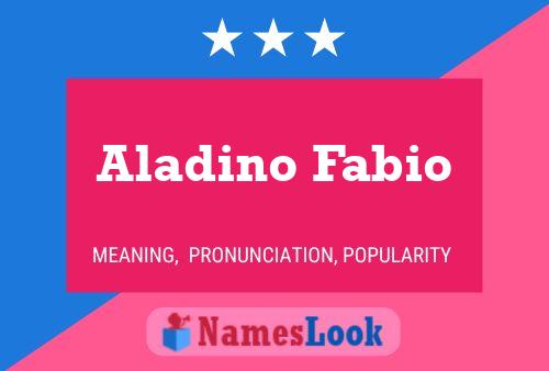 Aladino Fabio Naam Poster