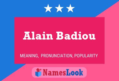 Alain Badiou Naam Poster