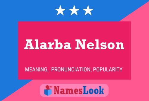 Alarba Nelson Naam Poster