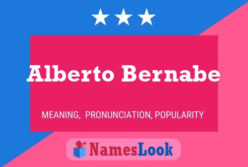 Alberto Bernabe Naam Poster