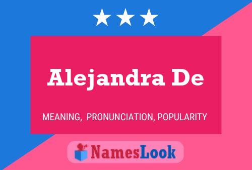 Alejandra De Naam Poster