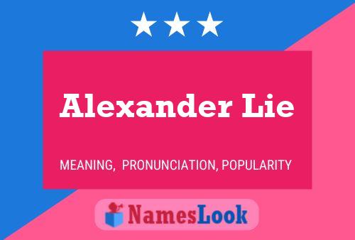 Alexander Lie Naam Poster