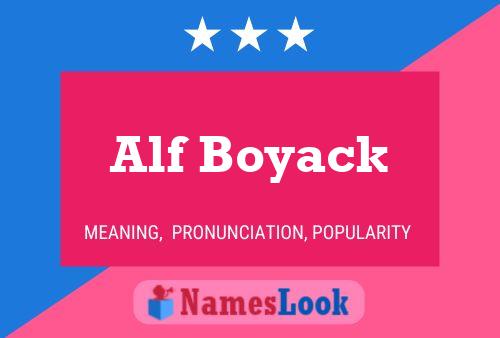 Alf Boyack Naam Poster