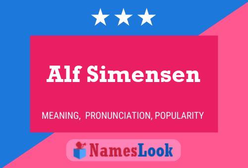 Alf Simensen Naam Poster