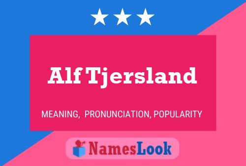 Alf Tjersland Naam Poster