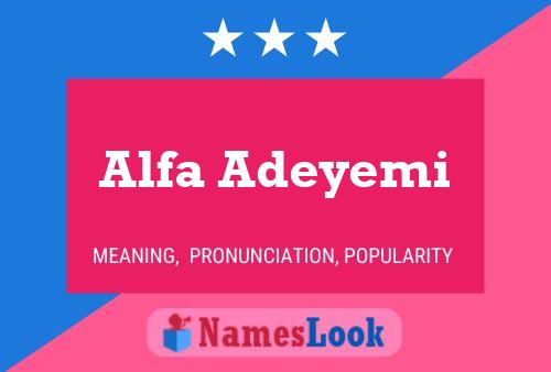 Alfa Adeyemi Naam Poster