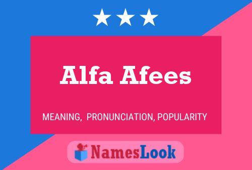 Alfa Afees Naam Poster