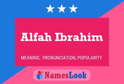 Alfah Ibrahim Naam Poster