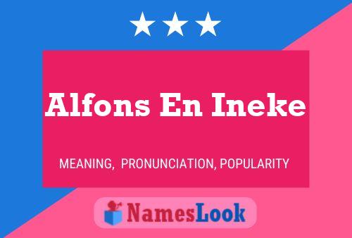 Alfons En Ineke Naam Poster