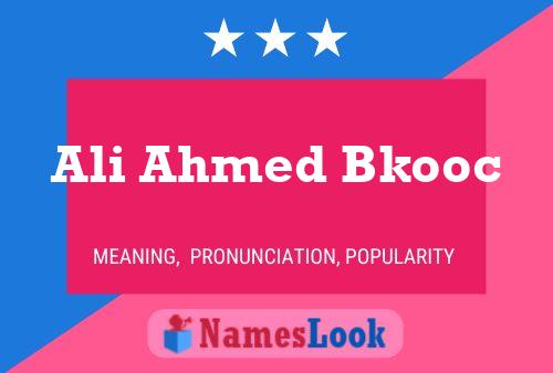 Ali Ahmed Bkooc Naam Poster