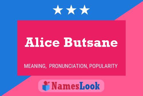 Alice Butsane Naam Poster