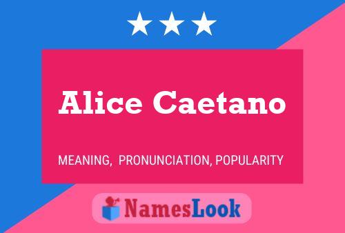 Alice Caetano Naam Poster