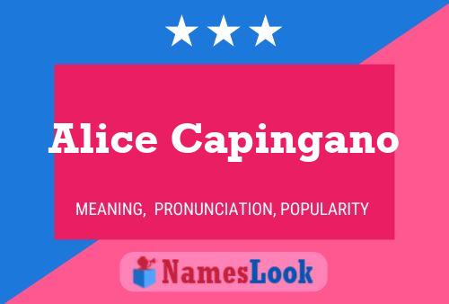 Alice Capingano Naam Poster