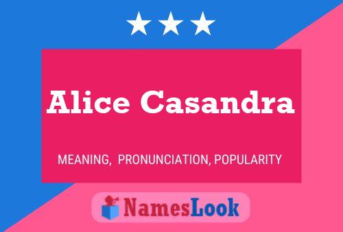 Alice Casandra Naam Poster