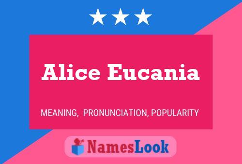 Alice Eucania Naam Poster