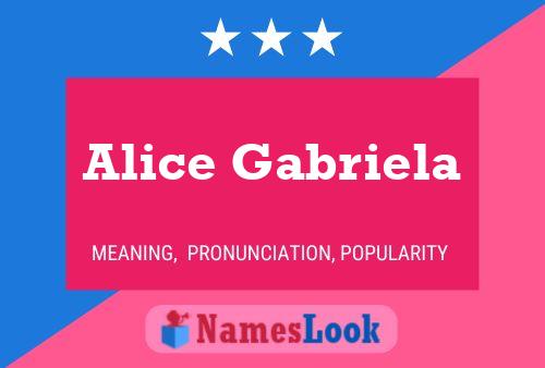 Alice Gabriela Naam Poster