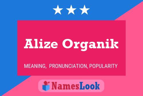 Alize Organik Naam Poster