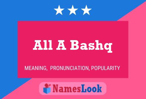 All A Bashq Naam Poster