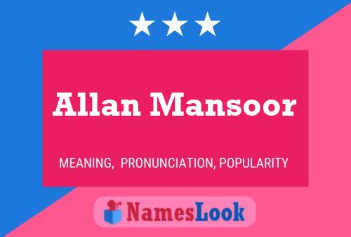 Allan Mansoor Naam Poster