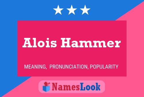 Alois Hammer Naam Poster