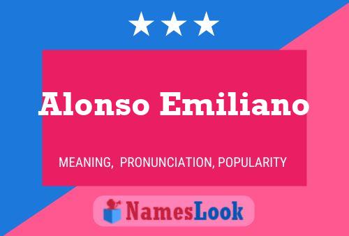 Alonso Emiliano Naam Poster