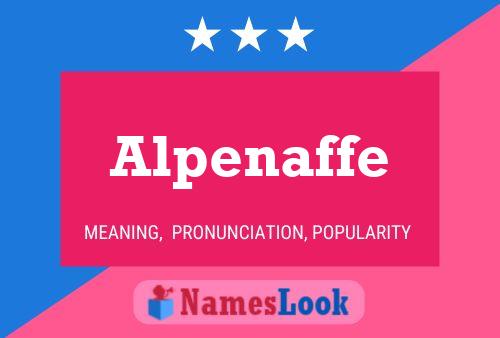 Alpenaffe Naam Poster