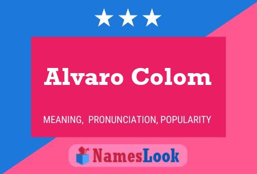 Alvaro Colom Naam Poster