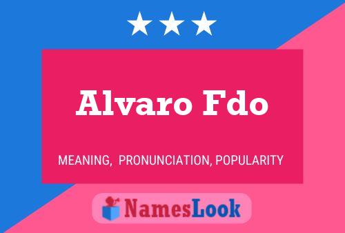 Alvaro Fdo Naam Poster