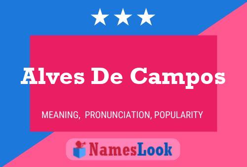 Alves De Campos Naam Poster