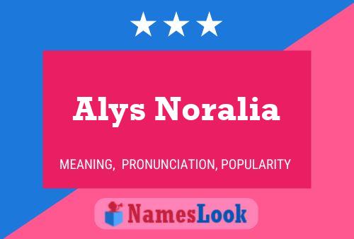 Alys Noralia Naam Poster