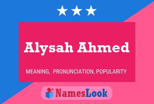 Alysah Ahmed Naam Poster