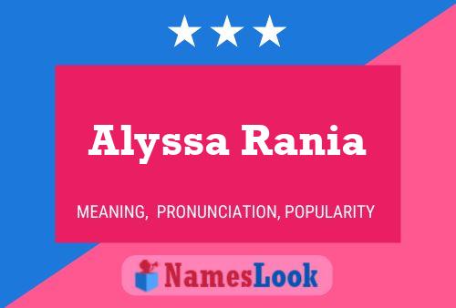 Alyssa Rania Naam Poster