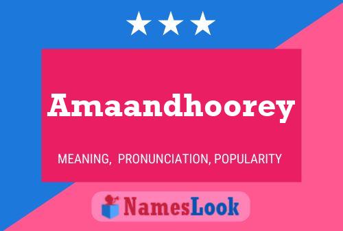 Amaandhoorey Naam Poster