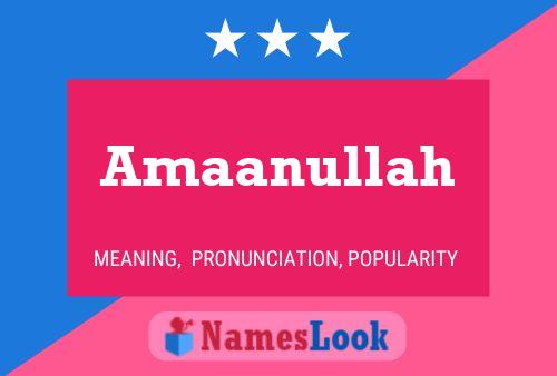 Amaanullah Naam Poster