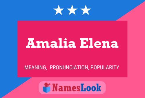 Amalia Elena Naam Poster