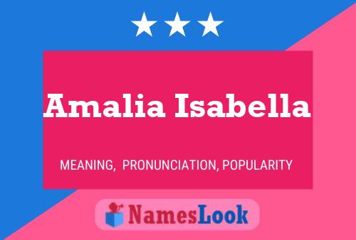 Amalia Isabella Naam Poster