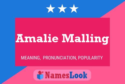 Amalie Malling Naam Poster