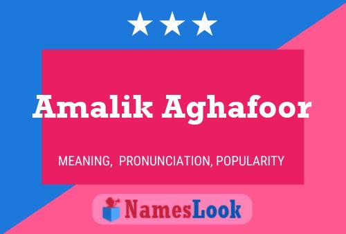 Amalik Aghafoor Naam Poster