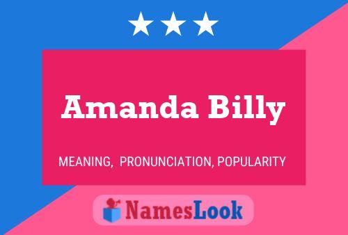 Amanda Billy Naam Poster