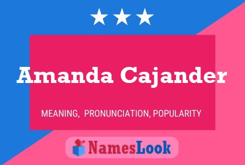 Amanda Cajander Naam Poster