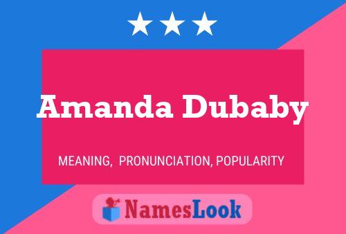 Amanda Dubaby Naam Poster