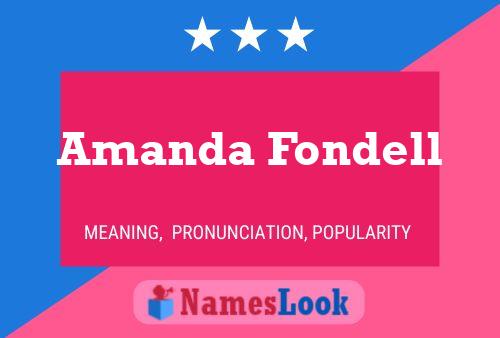 Amanda Fondell Naam Poster