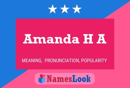 Amanda H A Naam Poster