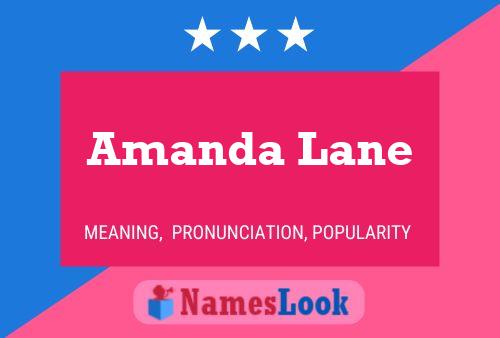 Amanda Lane Naam Poster