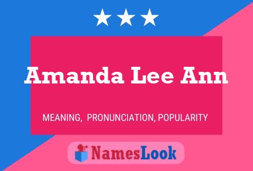 Amanda Lee Ann Naam Poster