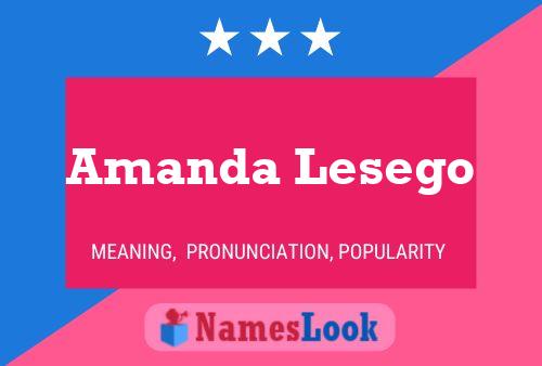 Amanda Lesego Naam Poster